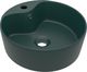 Umywalka vidaXL Umywalka z przelewem, matowa ciemna zieleń, 36x13 cm, ceramika 2