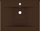 Umywalka vidaXL Umywalka z otworem na kran, matowy ciemnobrązowy, 60x46 cm 3