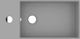 Umywalka vidaXL Ścienna umywalka z otworem przelewowym, ceramika, jasnoszara 3