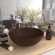 Umywalka vidaXL Umywalka łazienkowa, ceramiczna, ciemnobrązowa, okrągła 1