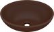 Umywalka vidaXL Umywalka owalna ciemnobrązowa matowa 40x33cm 2