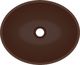 Umywalka vidaXL Umywalka owalna ciemnobrązowa matowa 40x33cm 4