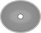 Umywalka vidaXL Umywalka owalna jasnoszara matowa 40x33cm 4