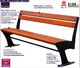 Elior Stalowa ławka parkowa Zoio 2X 150 cm - 84 kolory Dąb Rustykalny 1