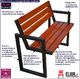 Elior Ławka parkowa Impressio 150 cm - 84 kolory Mahoń 1