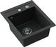 Zlewozmywak Steiner JOHNNY 100 Steingran granitowy czarny 1-komorowy z/o (43x50x20), z syfonem i zaślepką stal szlachetna 2