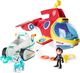 Figurka Spin Master Psi Patrol Ryder i Everest + wielka łódź podwodna patrolowiec i skuter śnieżny 1