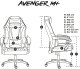 Fotel Fury Avenger M+ czarno-biały (NFF-1710) 11