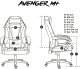 Fotel Fury Avenger M+ czarno-biały (NFF-1710) 12