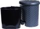 Kosz na śmieci Pepco Kosz na śmieci plastik RATTAN, 5,5 L szary 1