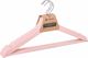 Springos Wieszaki na ubrania drewniane zestaw 3 szt. różowe UNIWERSALNY 1