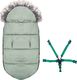 Springos Śpiworek do wózka 4w1, śpiwór z futerkiem do sanek, gondoli 90 cm zielony UNIWERSALNY 6