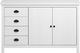 vidaXL Komoda Hill Range, biała, 130x40x80 cm, lite drewno sosnowe (288932) - 288932 2