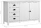 vidaXL Komoda Hill Range, biała, 130x40x80 cm, lite drewno sosnowe (288932) - 288932 8