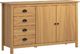vidaXL Komoda Hill Range, miodowy brąz, 130x40x80 cm, drewno sosnowe (288931) - 288931 1