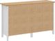 vidaXL Komoda Hill Range, biała, 130x40x80 cm, lite drewno sosnowe 5