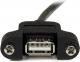 Kabel USB StarTech USB-A - USB-A 0.6 m Czarny (USBPNLAFAM2) 3