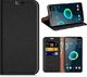 Mobesv MOBESV HTC Desire 12+ Etui Skórzane, HTC Desire 12 Plus Etui Skórzane etui / Etui na portfel / Skórzane etui, Etui na telefon / Etui ochronne z uchwytem na karty do HTC Desire 12+ / 12 Plus - Czarny 1