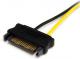 StarTech SATA 15-pin - PCIe 8-pin, 0.15m, Żółty (SATPCIEX8ADP) 1