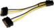 StarTech SATA 15-pin - PCIe 6-pin, 0.15m, Żółty (SATPCIEXADAP) 1