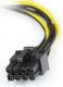 StarTech Molex x2 - PCIe 8-pin, 0.15m, Żółty (LP4PCIEX8ADP) 1