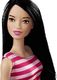 Lalka Barbie Barbie Lalka Fxl 70 czarne włosy sukienka biało-różowa 2
