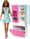 Lalka Barbie Barbie Barbie GHL85 - luksusowy zestaw mebli lodówka i lalka (brunetka) 1