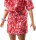 Lalka Barbie Barbie Fashionistas Modna przyjaciółka - różowa sukienka, biały wzór (FBR37/GHW65) 2