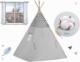 Ricokids Namiot tipi dla dzieci z girlandą i światełkami - szare 6