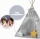 Ricokids Namiot tipi dla dzieci z girlandą i światełkami - szare 8