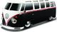 Bauer Maisto Tech R / C VW Bus Samba: Zdalnie sterowany samochód VW T1, z uchwytem pistoletowym i napędem na tylne koła, skala 1:24, czarno-biały (581144-1) 3