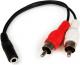Kabel StarTech Jack 3.5mm - RCA (Cinch) x2 0.15m czarny (MUFMRCA) 1