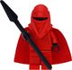 LEGO Minifigurka Star Wars: Royal Guard / Imperial Guard z czerwoną peleryną i włócznią 1