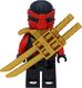 LEGO Minifigurka Ninjago: nabrzeże ze złotym uchwytem na miecz i mieczami (powietrzni piraci / niebo) 4