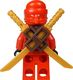 Figurka LEGO LEGO Ninjago: minifigurka Kaia (czerwony ninja) z uchwytem na miecz i dwiema katanami (mieczami) 2