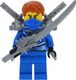 LEGO Ninjago Minifigurka: Jay (Techno Robe) ze zbroją naramienną i mieczami (restart / restart) 1