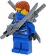 LEGO Ninjago Minifigurka: Jay (Techno Robe) ze zbroją naramienną i mieczami (restart / restart) 5