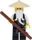 LEGO Minifigurka Ninjago: Sensei Wu w czarnej szacie z bronią (The Golden Weapons) 6