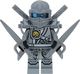 LEGO Minifigurka Ninjago: Tytanowy Zane (szary / srebrny ninja) z mieczami - rywalizacja żywiołów 1