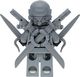 LEGO Minifigurka Ninjago: Tytanowy Zane (szary / srebrny ninja) z mieczami - rywalizacja żywiołów 3