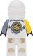 LEGO Minifigurka Ninjago: Zane w szacie turniejowej z uszkodzeniami bojowymi (rywalizacja żywiołów) z bronią 4