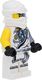LEGO Minifigurka Ninjago: Zane w szacie turniejowej z uszkodzeniami bojowymi (rywalizacja żywiołów) z bronią 6
