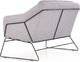 Selsey Sofa dwuosobowa Gasoina szara na czarnej podstawie 1