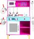 VimToys Duża różowa drewniana kuchnia dla dzieci + akcesoria kuchenne 1