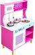 VimToys Duża różowa drewniana kuchnia dla dzieci + akcesoria kuchenne 2