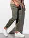 Ombre Spodnie męskie dresowe P900 - khaki S 1