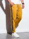 Ombre Spodnie męskie dresowe P898 - żółte M 2