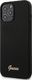 Guess Guess GUHCP12LLSLMGBK iPhone 12 Pro Max 6,7" black/czarny hardcase Silicone Script Gold Logo 1