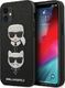 Karl Lagerfeld Karl Lagerfeld KLHCP12SSAKICKCBK iPhone 12 mini 5,4" czarny/black hardcase Saffiano Ikonik Karl&Choupette Head 1