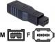 Delock Firewire 9-pin - Firewire 6-pin, Czarny (65154) 1